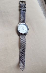 Fossil Watch with Snake Print Leather Band